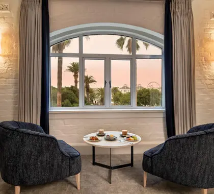 A view from a Piazza-Facing Room.