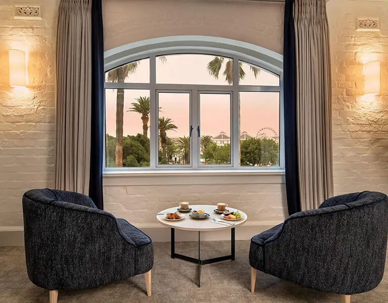 A view from a Piazza-Facing Room.