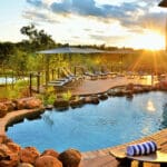 Cool off beside the pool.