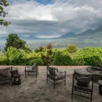 Vista desde el Virunga Lodge.