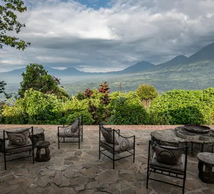 Vista desde el Virunga Lodge.