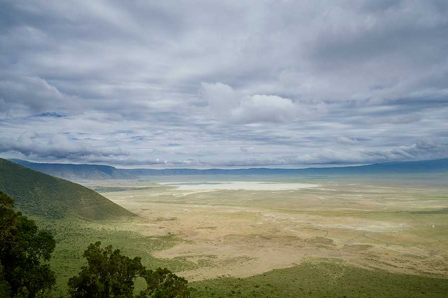 View from the top of the Ngorongoro Crater.