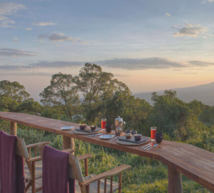 There's no better way to start the day than with a hot cup of coffee overlooking breath-taking views.
