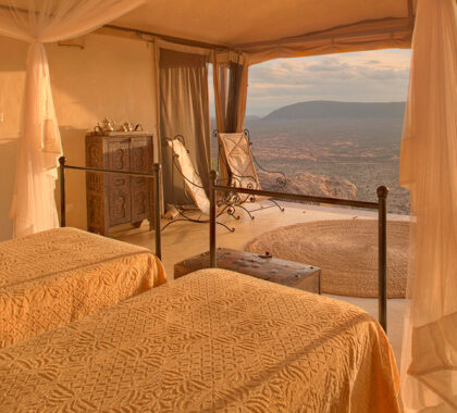 View from your villa at Saruni Samburu Lodge.