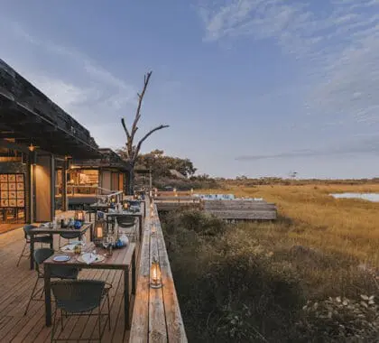 En Vumbura Plains le espera un safari excepcional. Un elegante lodge en el sereno y prístino delta del Okavango. 