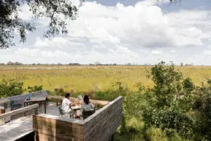 Dining out on the deck - perfect at any time of the day. 