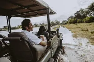 Game drives take you through rugged terrain which adds to the adventure. 