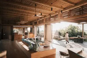 The main lodge area has plenty of space to sit back and relax. 