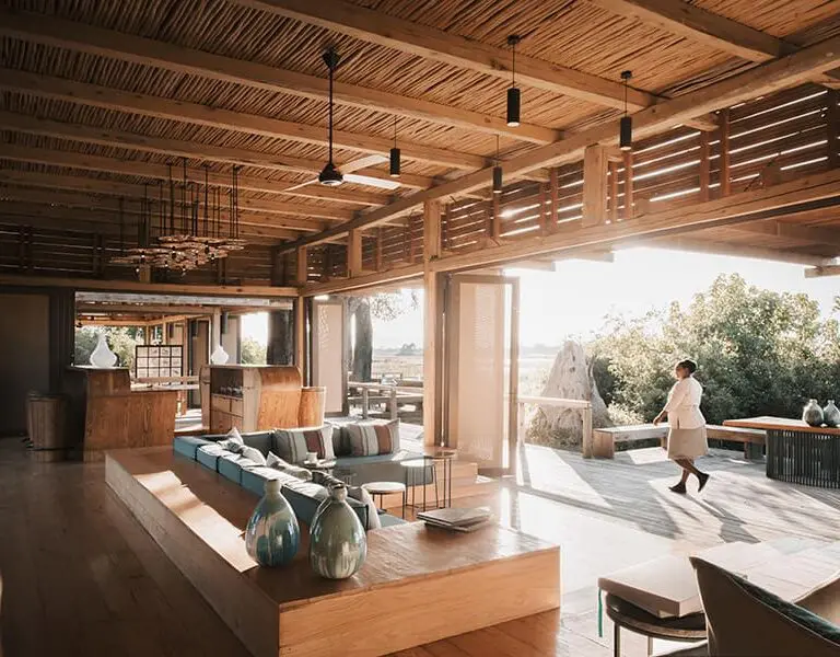 The main lodge area has plenty of space to sit back and relax. 