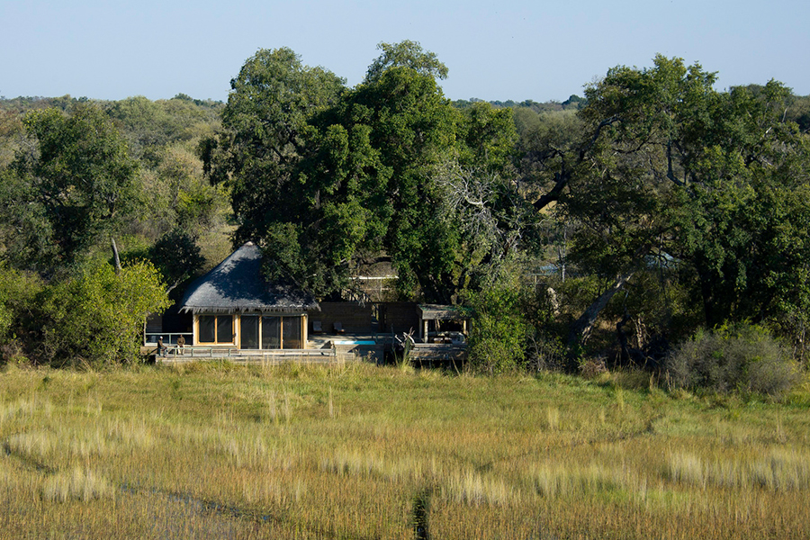 Bordering the Moremi Game Reserve.