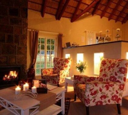 Spend a romantic evening in with your partner beside a roaring fire
