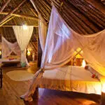Families will love the private six-sleeper villa - this is the top floor, complete with en suite bathroom.