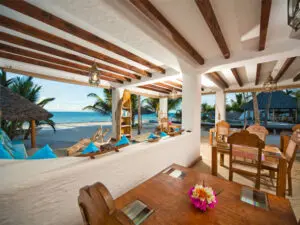 Catch a cool ocean breeze as you dine at the in-house Tides restaurant