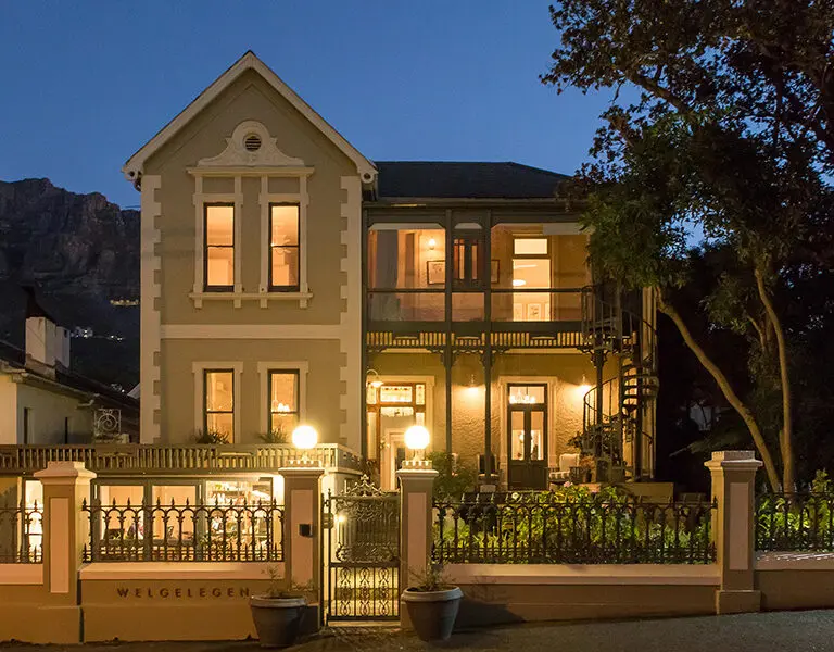Welgelegen House, a victorian-style guest house in the leafy suburbs of Cape Town.