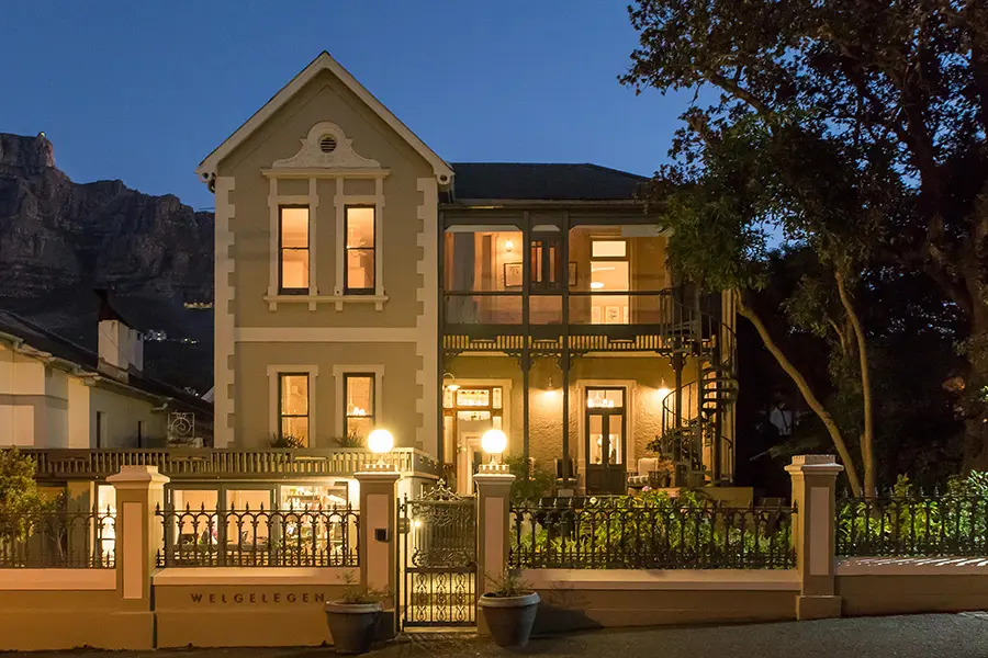Welgelegen House, una casa de huéspedes de estilo victoriano en los frondosos suburbios de Ciudad del Cabo.