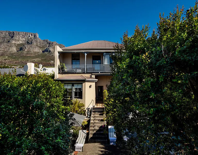 Wiew of Welgelegen House from the back garden. 