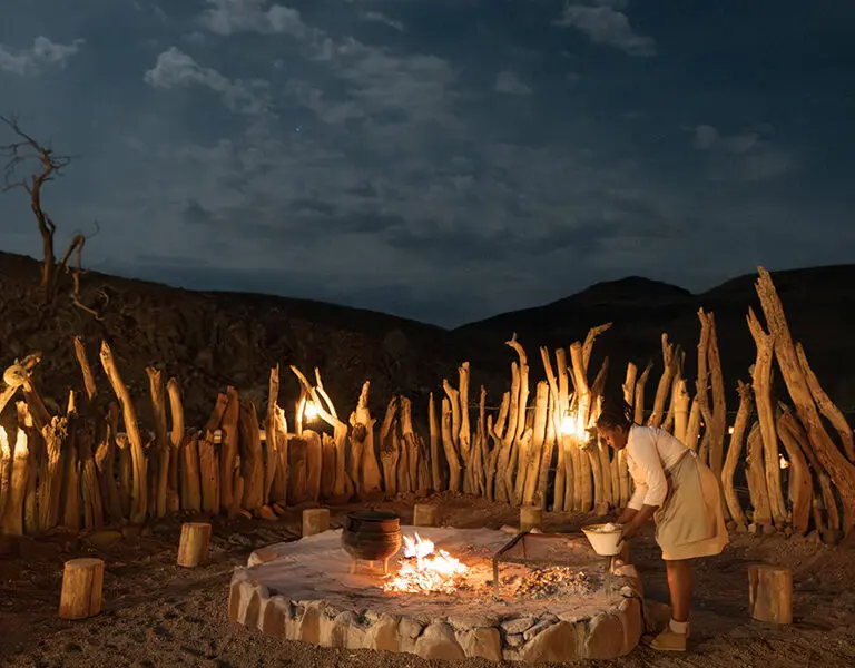 Enjoy a unique boma dinner.