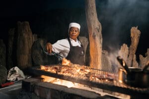 Enjoy traditional-inspired meals cooked on the fire. 