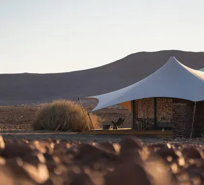 Your luxury tent at Desert Rhino Camp.
