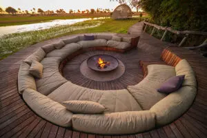 Cozy evenings await at the firepit.
