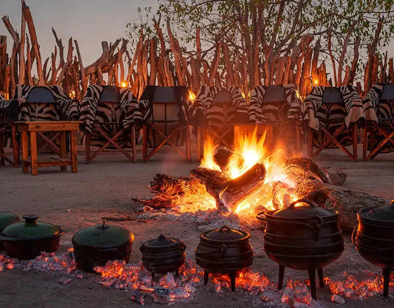 Evenings in the boma.