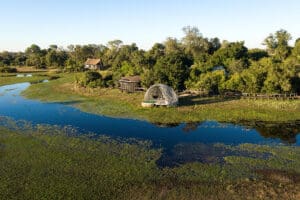 Jao Camp en el delta del Okavango de Botsuana. 