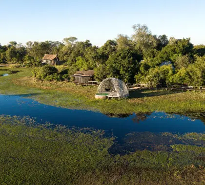 Jao Camp en el delta del Okavango de Botsuana. 