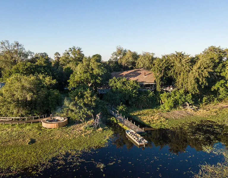 Set on a permanent channel in the Okavango Delta.