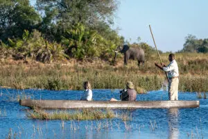 A mekoro safari is the most serene way to experience the Delta.