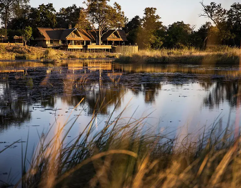 King's Pool, set on King's Pool Lagoon a permanent channel in the Linyanti Reserve of the Okavango Delta.