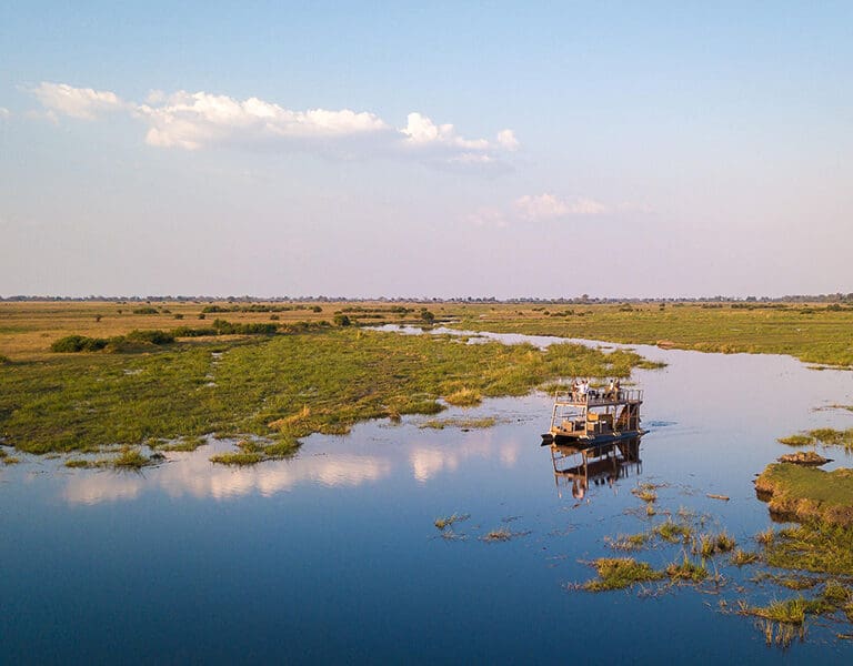 Boat-based safaris.