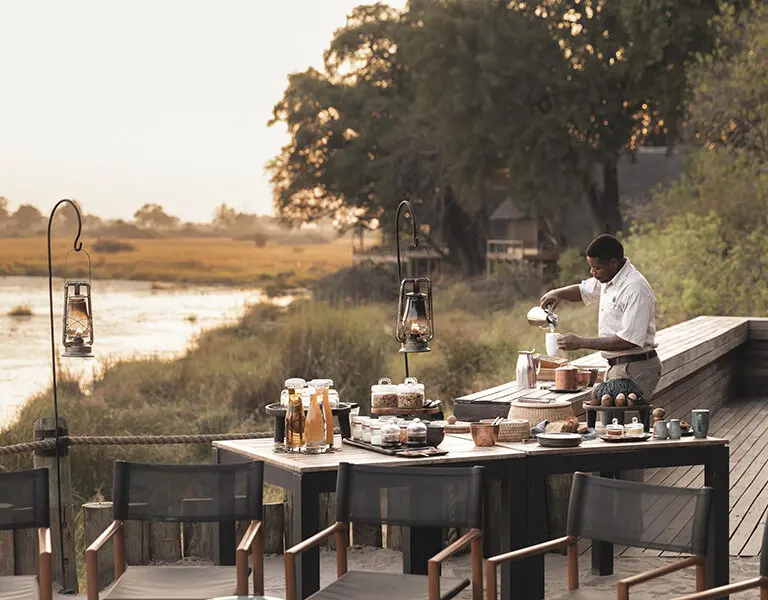 Meals on the deck.