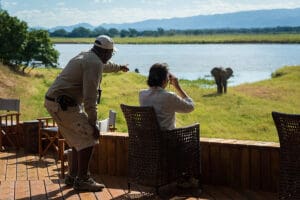 Enjoy armchair safaris from the comfort of Ruckomechi Camp.