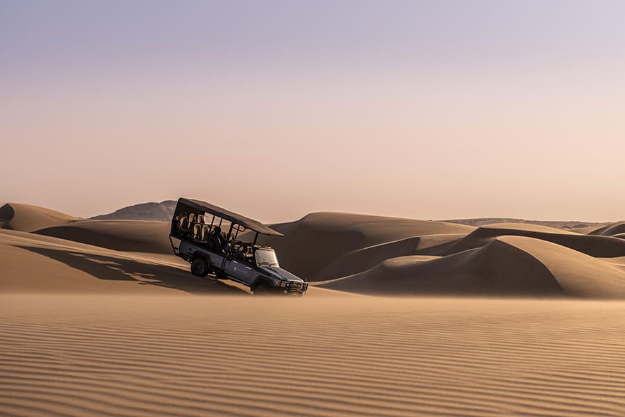 Conducciones por el desierto.