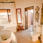 Bathrooms are light, modern & boast the full range of facilities, including an outdoor shower.
