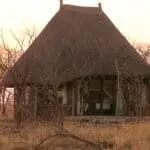 A traditional thatched roof helps keep your chalet cool during Botswana's hot summer months.
