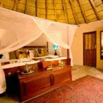 Furniture & art pieces have been personally collected by the owner over years of travel through Africa.
