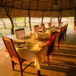 Meals at camp are served under cover or under the stars depending on the weather.
