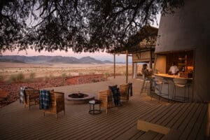 Take in the expansive views from the lodge lounge and deck. 