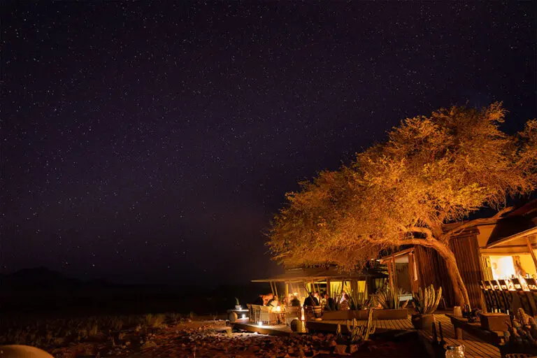 Stargazing at Wolwedans Dunes Lodge.