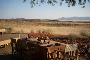 Outdoor and indoor dining.