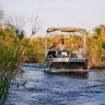 Un safari en barco le llevará por los canales más grandes. 