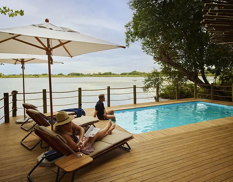 Take a dip in the pool. 