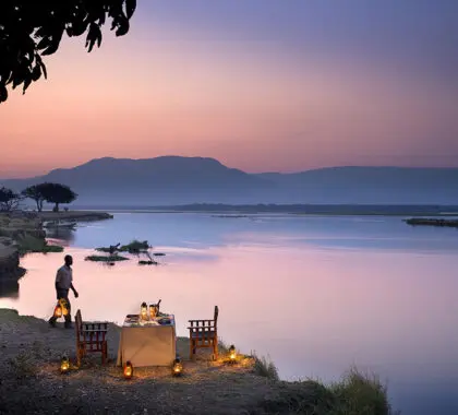 For a special occasion, dine privately under the stars and beside the river. 