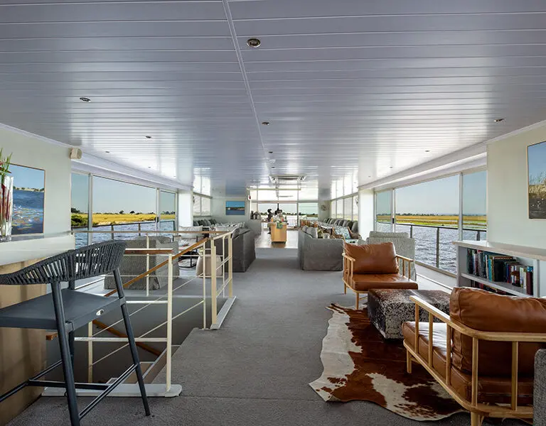 The lounge deck.