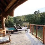 Soak up the beautiful setting of Zulu Camp on the main deck, which has access to the lodge's plunge pool.

