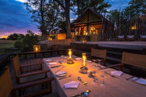 Meals are a delicious affair at Zungulila Bushcamp. 