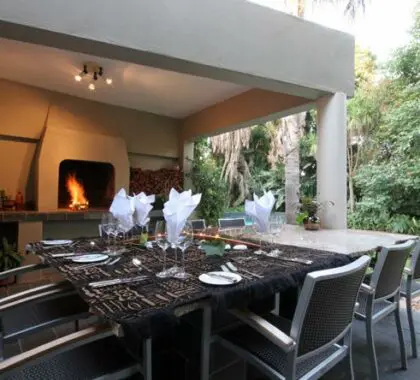 During the warmer summer months, an evening spent out on the terrace enjoying a local South African braai (or barbeque) is a must.