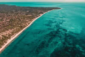 Aerial view of Bazaruto Island Resort.