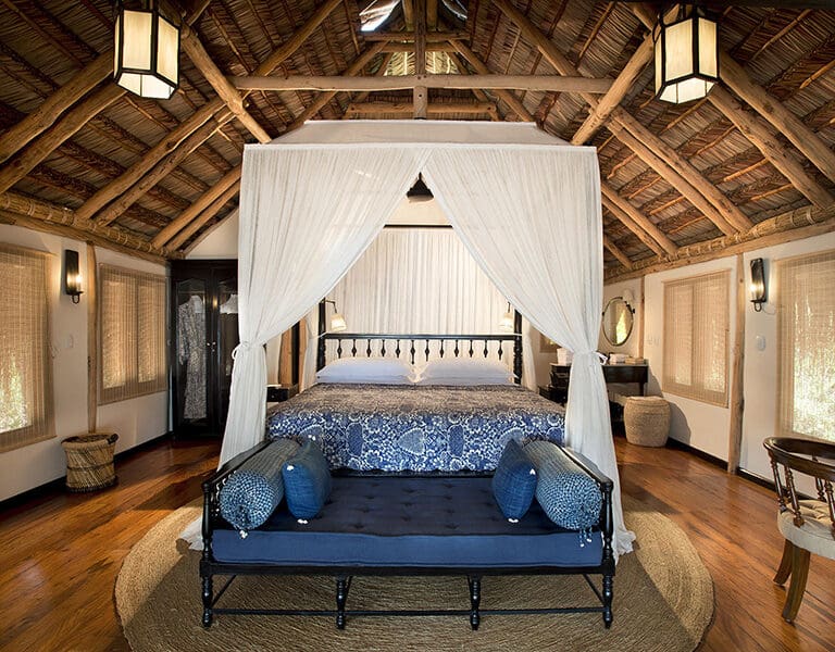 Luxury accommodation at Benguerra Island Lodge. 